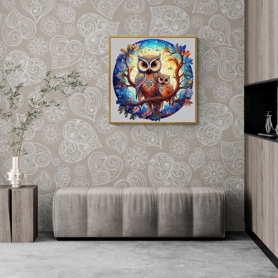 Owl Family-2 Wooden Jigsaw Puzzle
