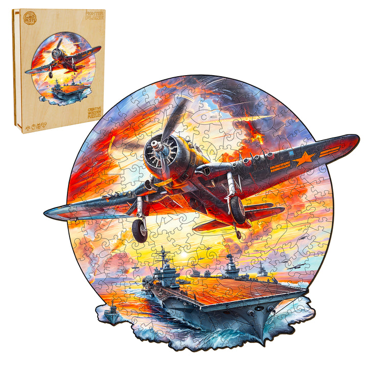 Fighter Plane Wooden Jigsaw Puzzle