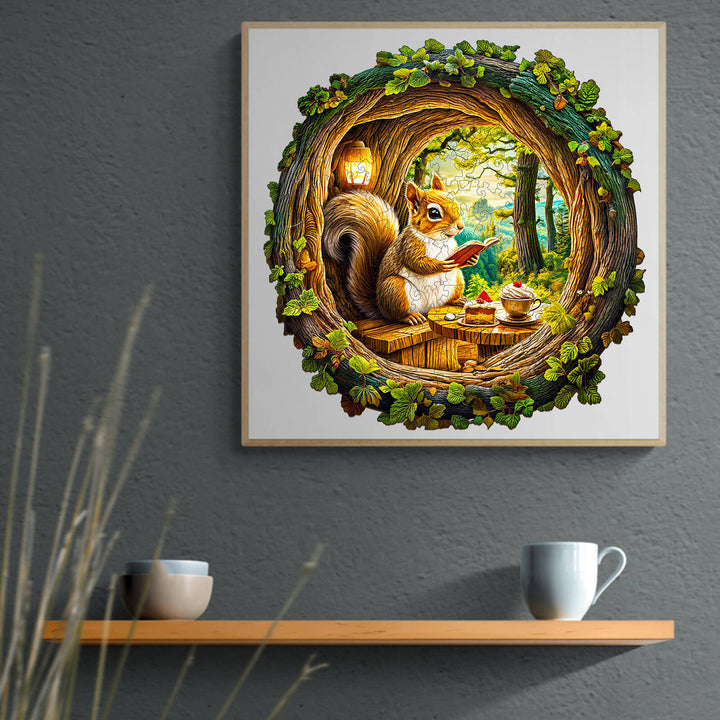 3D Squirrel in The Cave-1 Wooden Jigsaw Puzzle