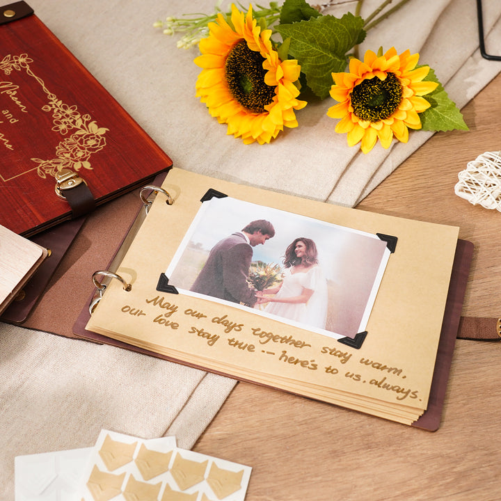 Wedding Photo Album - Wooden Polaroid Photo Album