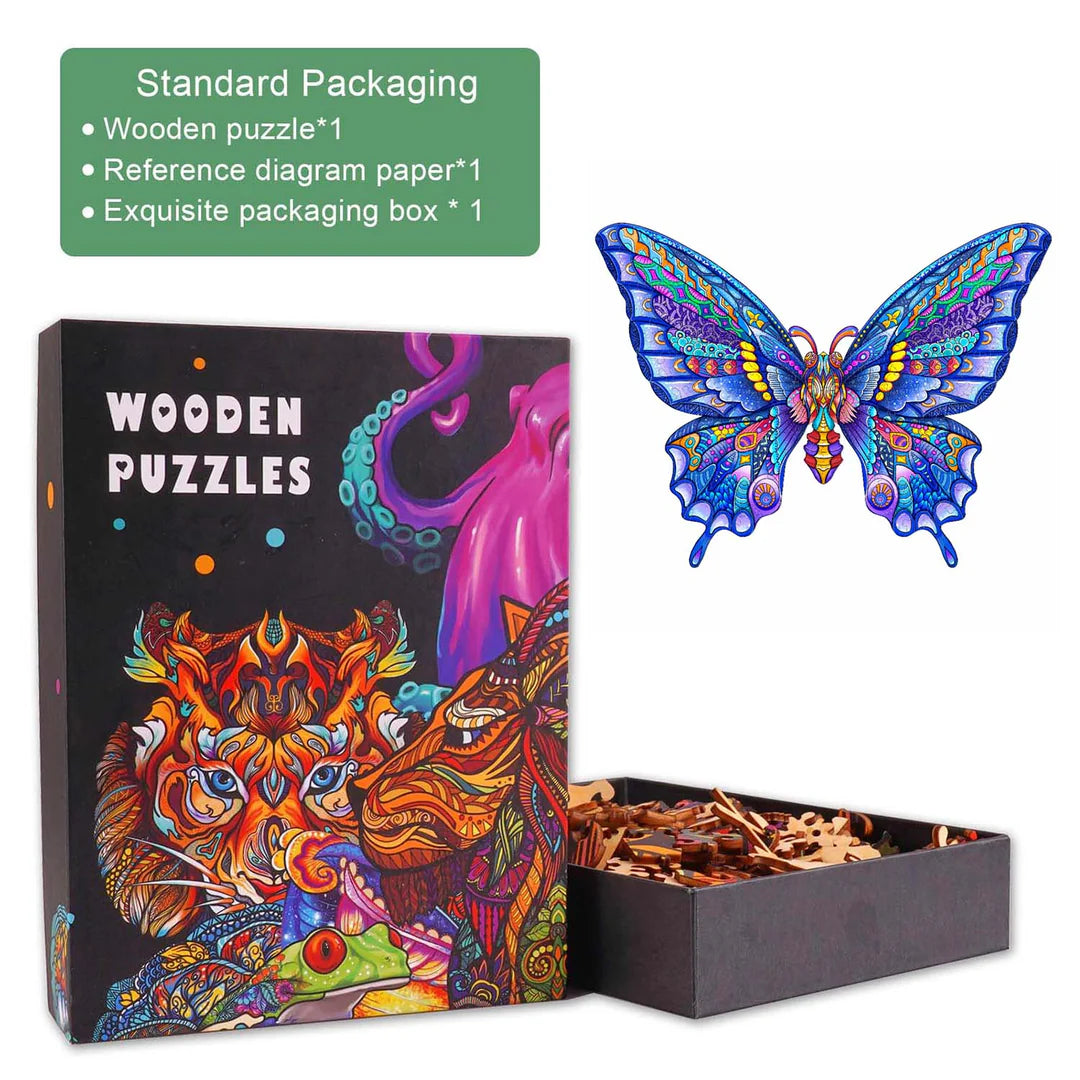 Charmantes Schmetterling Holzpuzzle