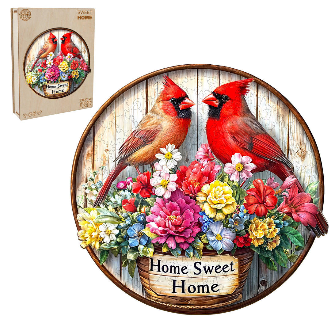 Puzzle en bois Rose Cardinal