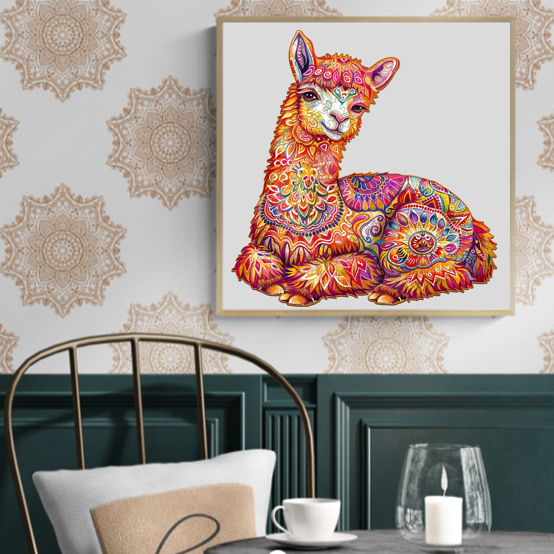 llama Wooden Jigsaw Puzzle-Woodbests