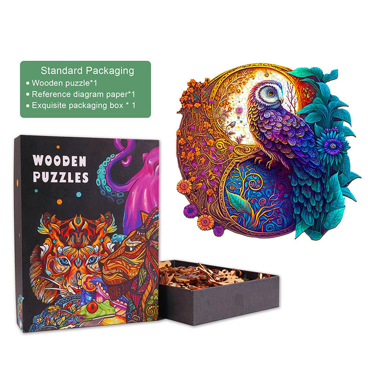 Yin Yang Eule 1 Holzpuzzle