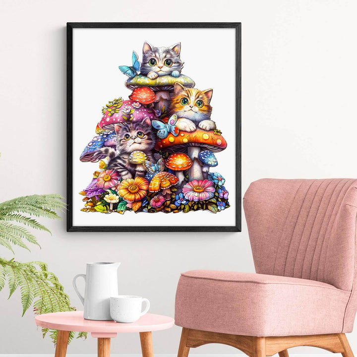 Cat Family-2 Wooden Jigsaw Puzzle