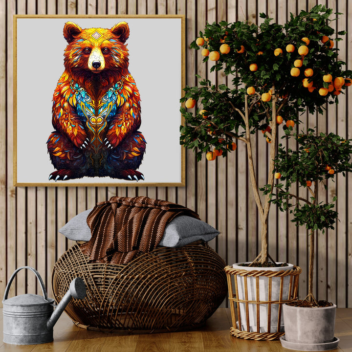 King Of Brown Bears Wooden Jigsaw Puzzle-Woodbests