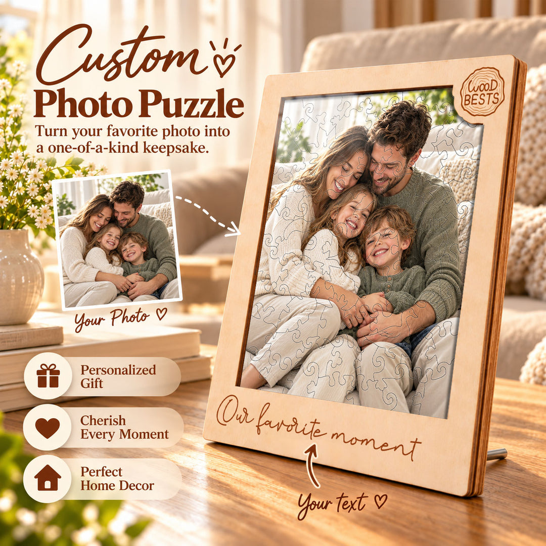 Magnetic Frame Wooden Puzzle - Custom photos