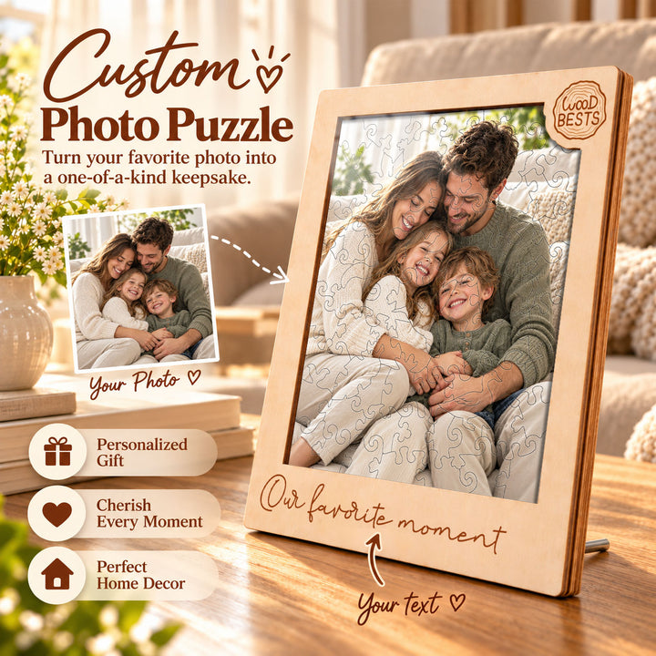 Magnetic Frame Wooden Puzzle - Custom photos