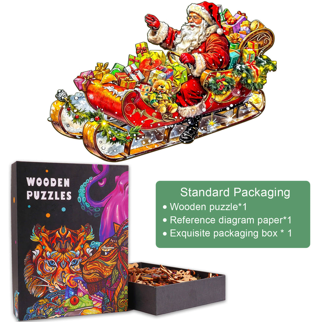 Celebrating Christmas Wooden Jigsaw Puzzle