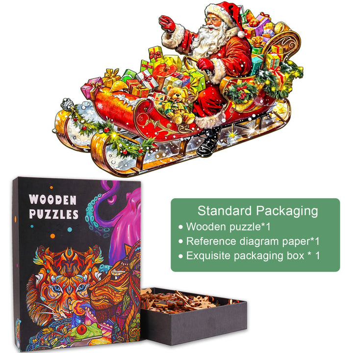 Celebrating Christmas Wooden Jigsaw Puzzle - Woodbests