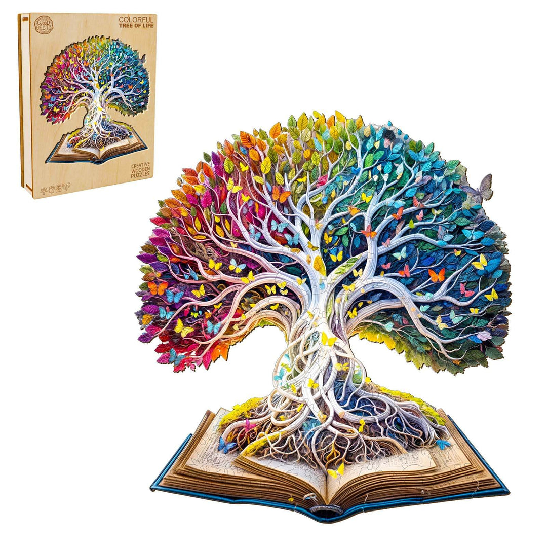 Colorful Tree of Life Wooden Jigsaw Puzzle