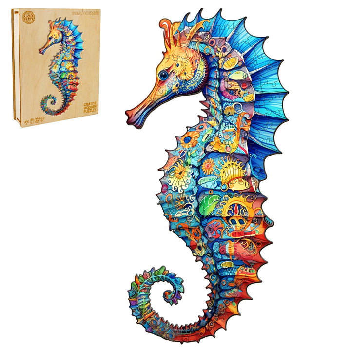 Seahorse 1 Wooden Jigsaw Puzzle-Woodbests