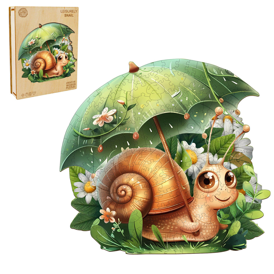 Leisurely Snail Wooden Jigsaw Puzzle