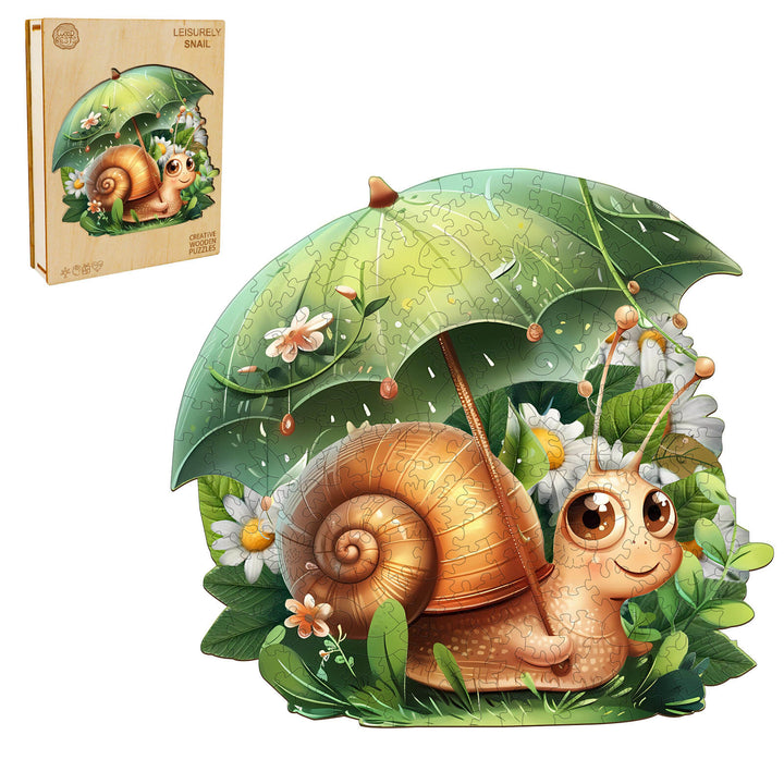 Leisurely Snail Wooden Jigsaw Puzzle