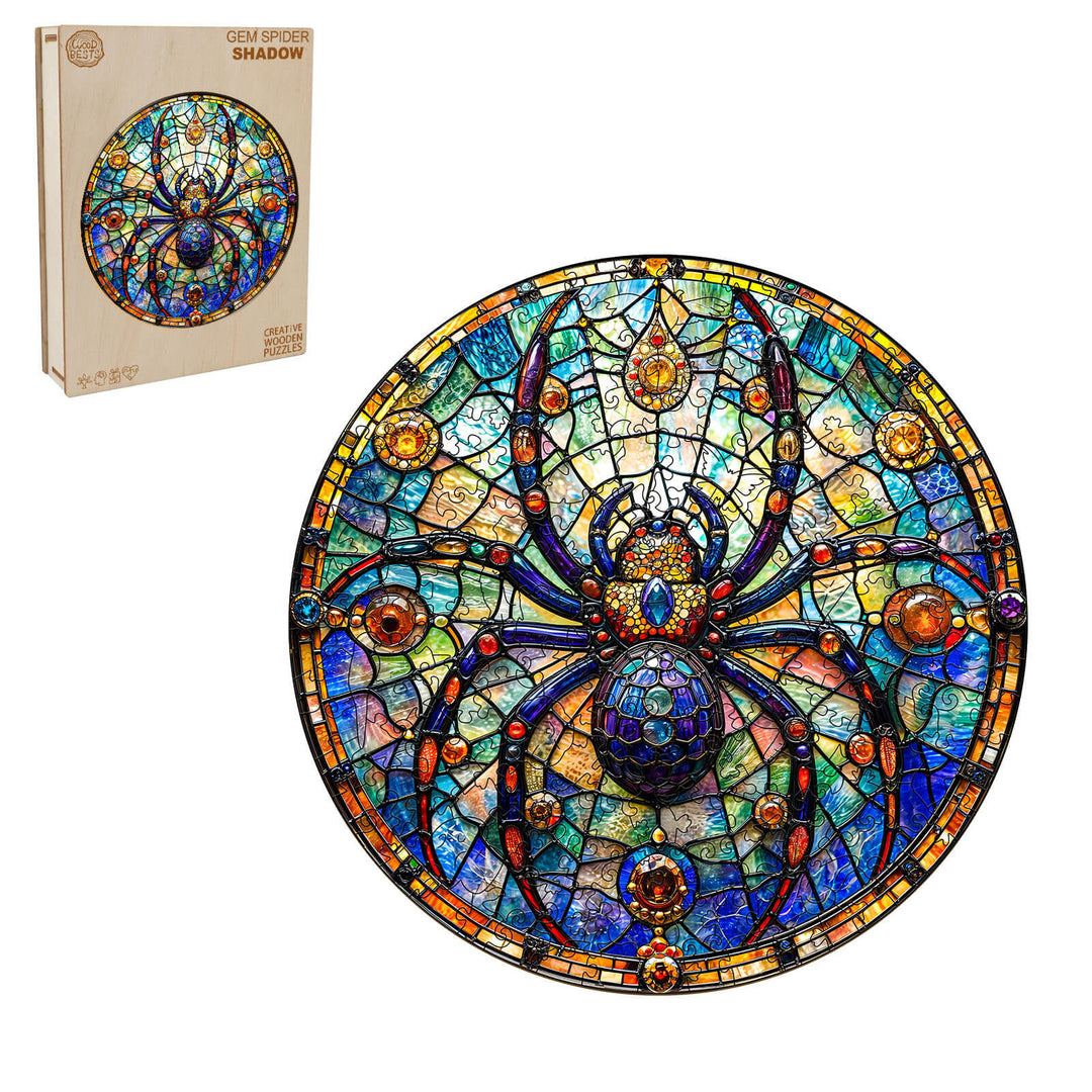 Gem Spider Shadow Wooden Jigsaw Puzzle