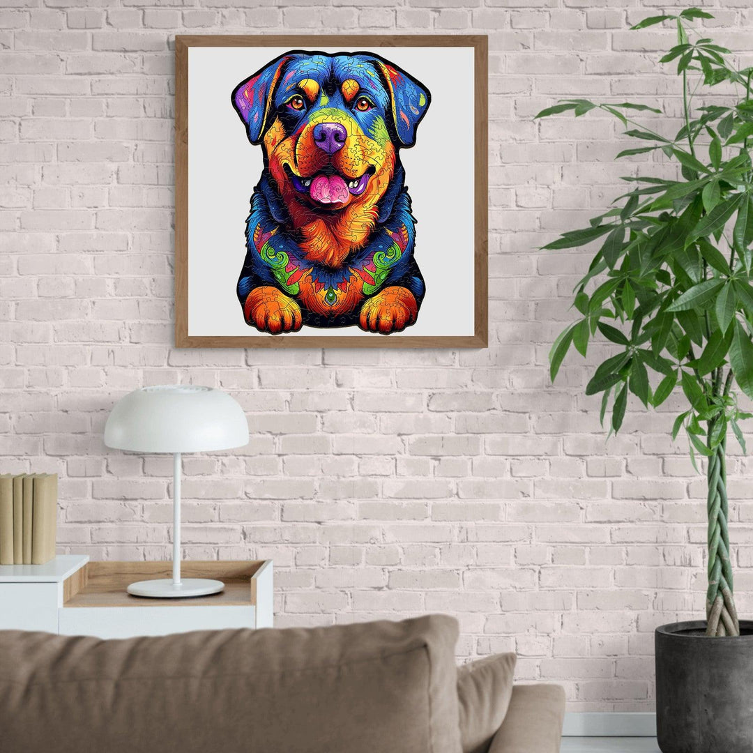 Rottweiler 2 Wooden Jigsaw Puzzle-Woodbests