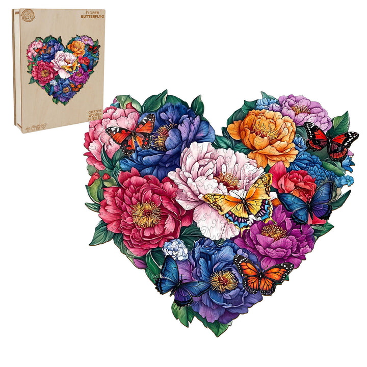 Flower Butterfly-2 Wooden Jigsaw Puzzle