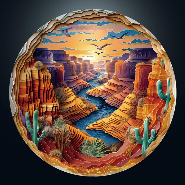 Canyon Sunset Layers 1000 Piece Puzzle