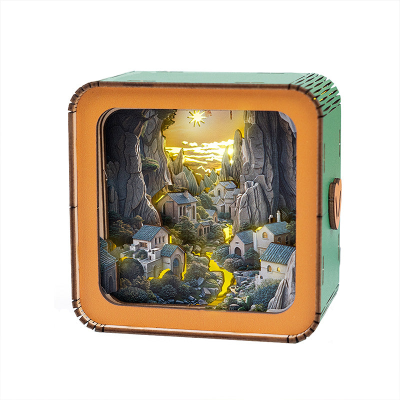 Valley Village Kit - 3D Wooden Puzzle Night Light - By Woodbests