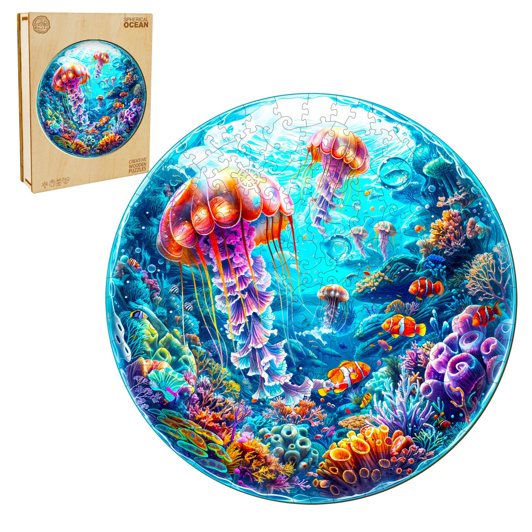 Spherical Ocean Wooden Jigsaw Puzzle