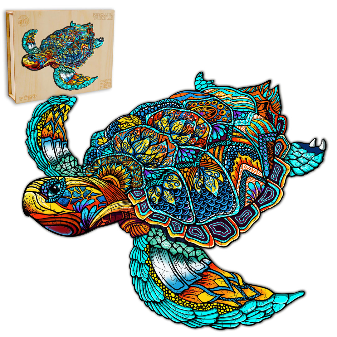 Resolute Turtle Wooden Jigsaw Puzzle