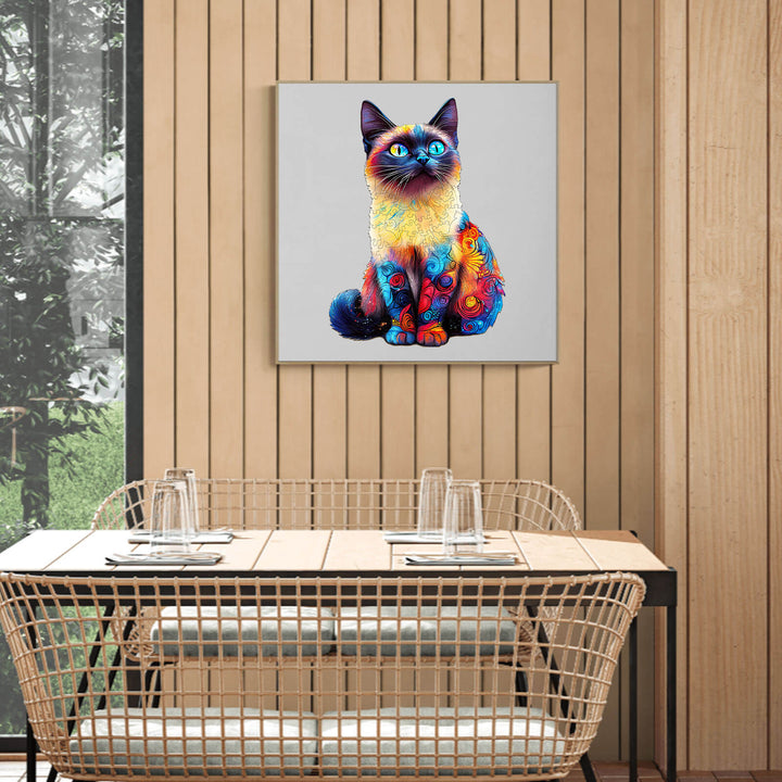 Siamese Cat-3 Wooden Jigsaw Puzzle