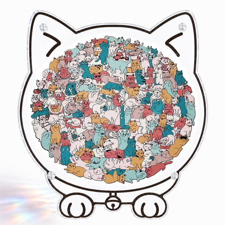 Acrylic Jigsaw Puzzle Suncatcher - Kitten Party