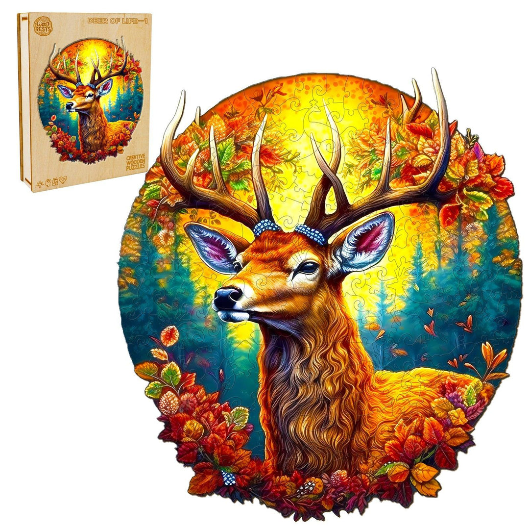 Deer Of Life-1 Wooden Jigsaw Puzzle