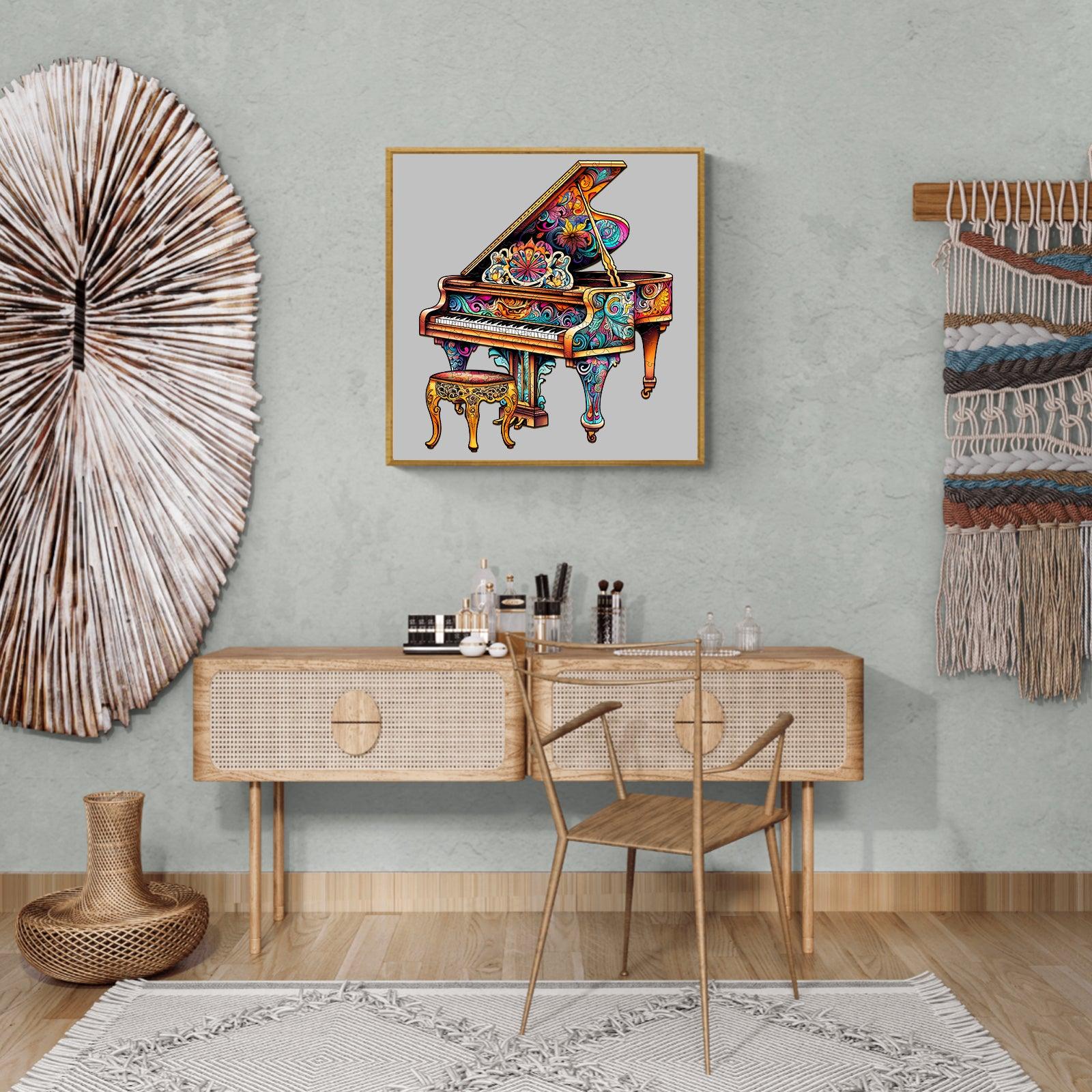Touching Piano Wooden Jigsaw Puzzle