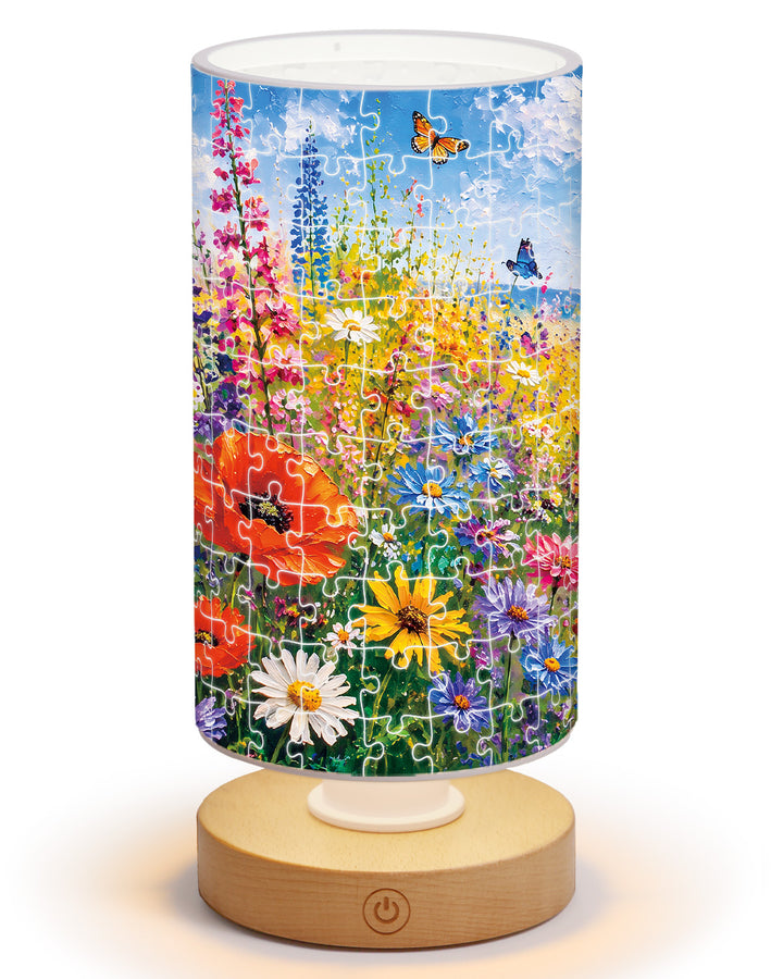 DIY Dimmable Acrylic Puzzle Lamp -Summer Meadow in Bloom