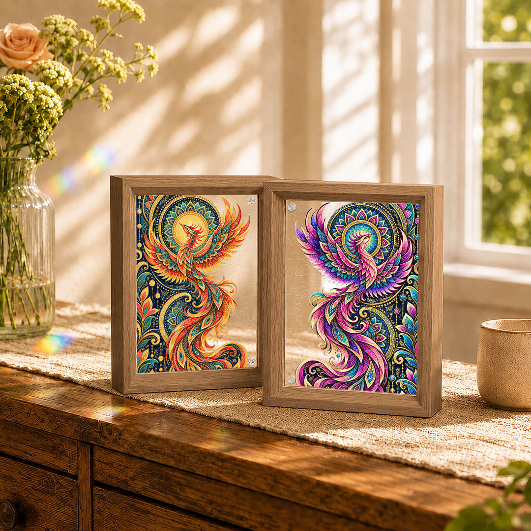 Double-Sided Acrylic Puzzle - Phoenix Rebirth