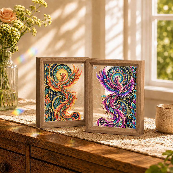 Double-Sided Acrylic Puzzle - Phoenix Rebirth