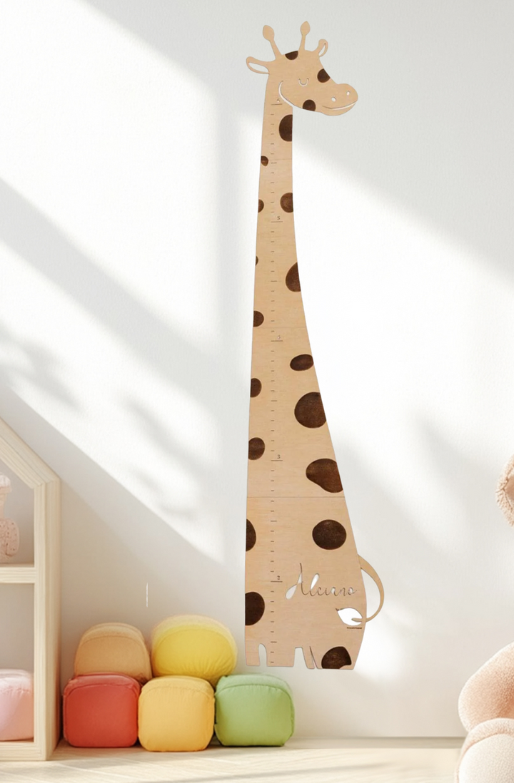 Personalized Wooden Giraffe Growth Chart Nursery Decor