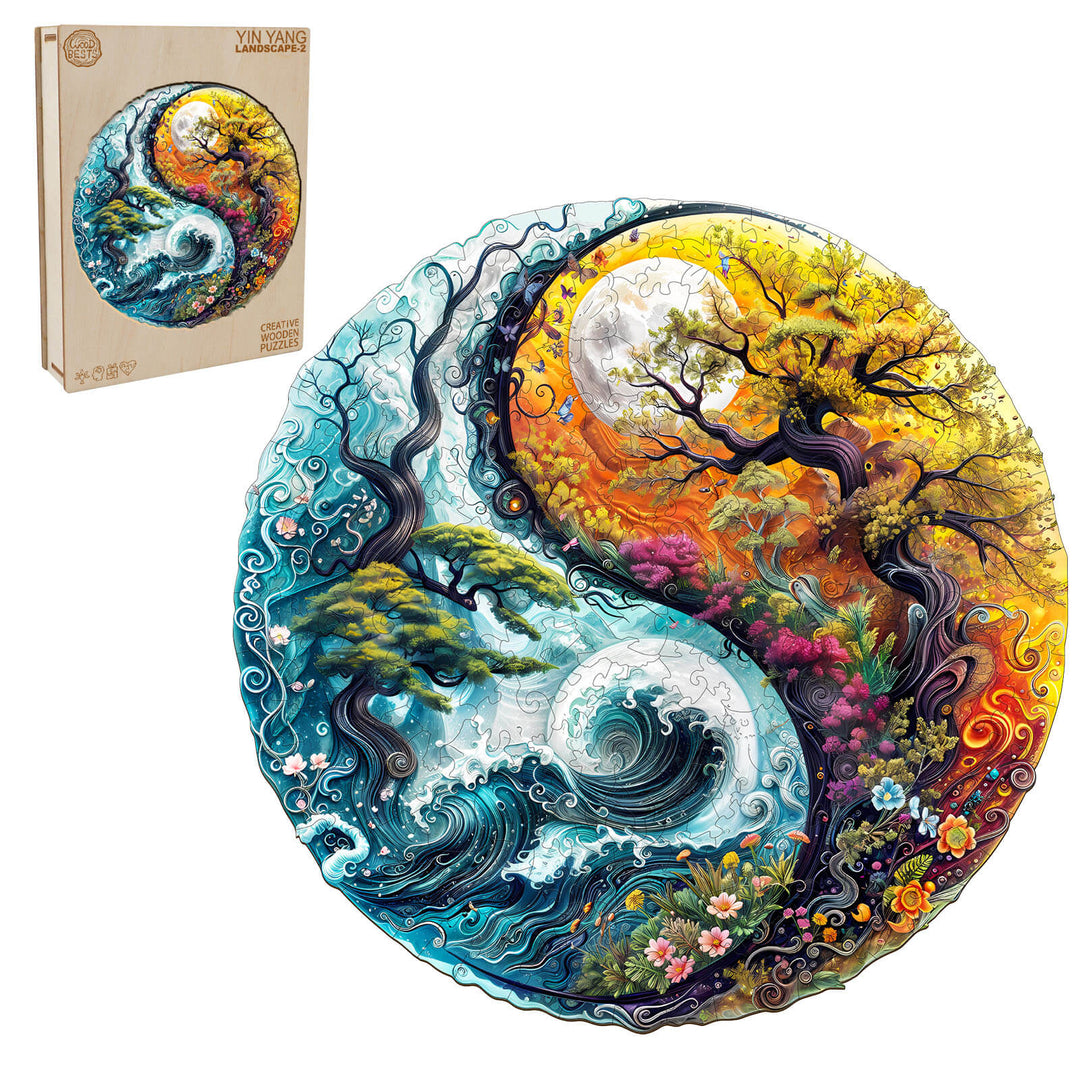 Yin yang Landscape-2 Wooden Jigsaw Puzzle