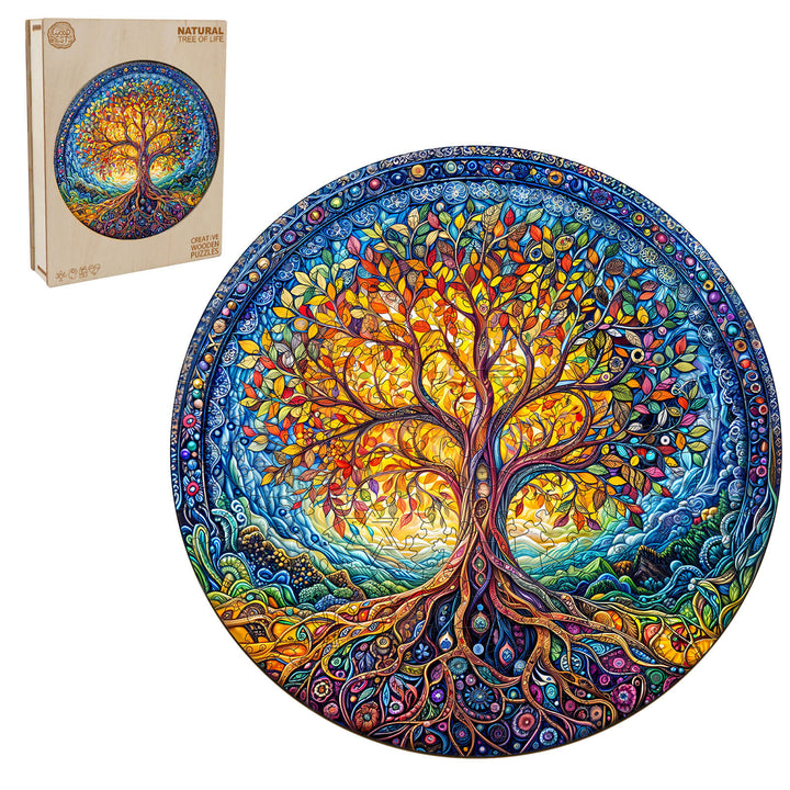 Natural Tree of Life Wooden Jigsaw Puzzle