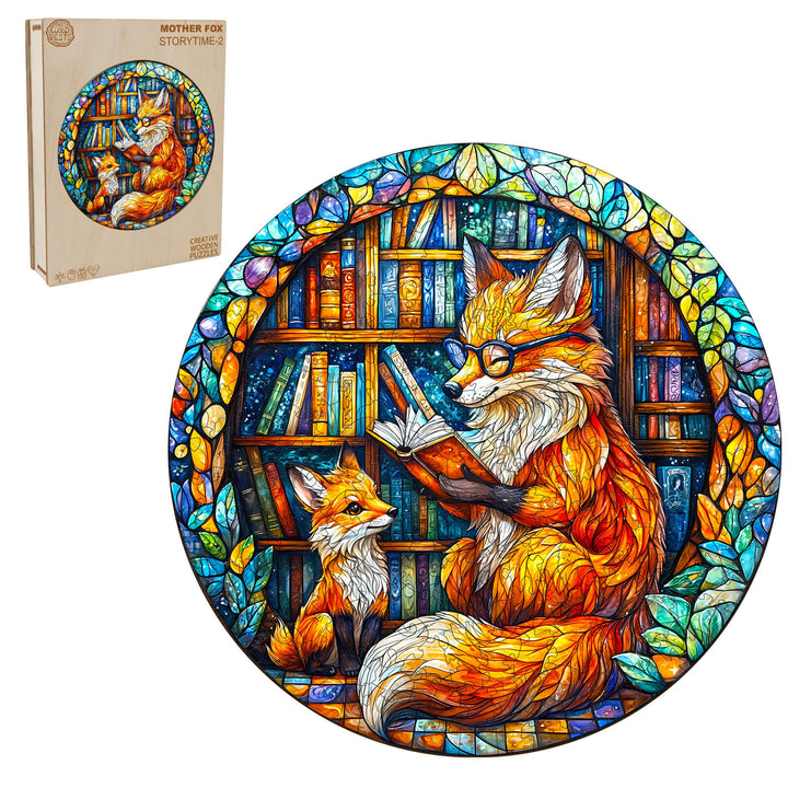 Mother Fox Storytime-2 Wooden Jigsaw Puzzle