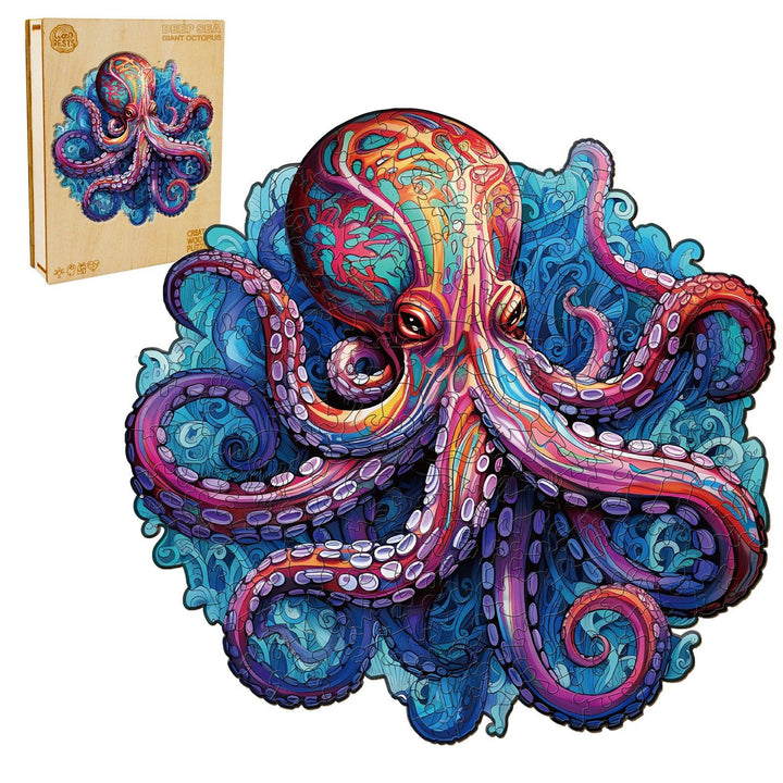 Deep Sea Giant Octopus Wooden Jigsaw Puzzle