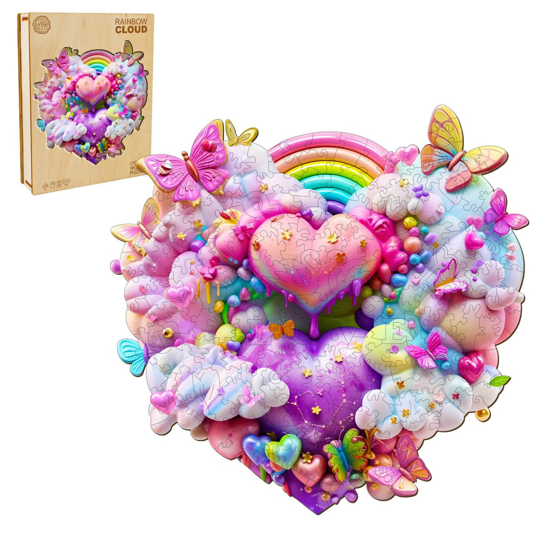 Rainbow Cloud Wooden Jigsaw Puzzle