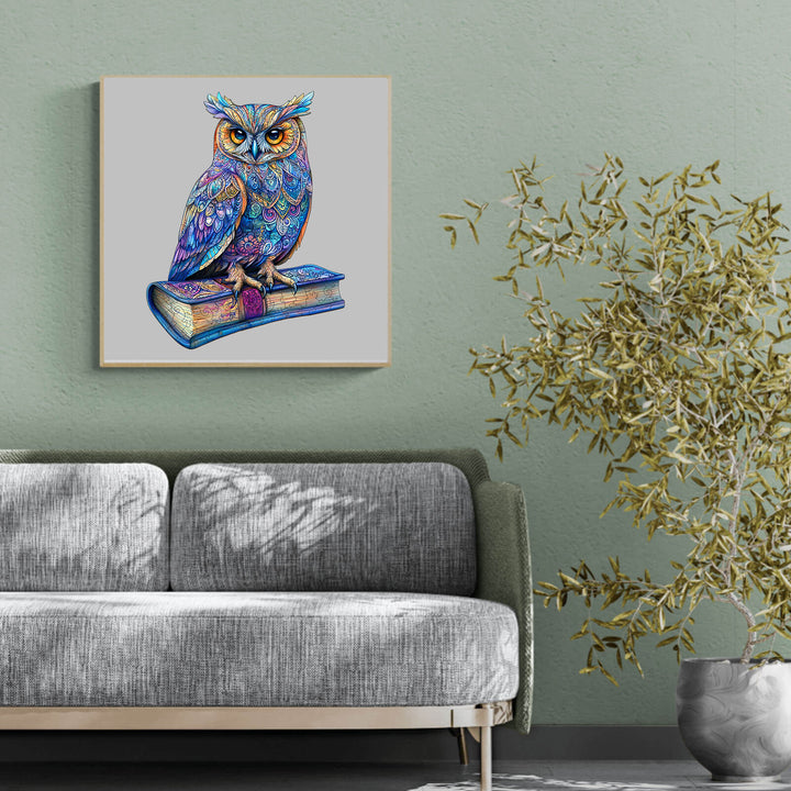 Elegant Owl Wooden Jigsaw Puzzle - Woodbests