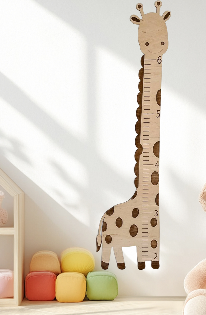 Holz-Giraffe Wachstumstabelle Höhenmaßstab für Kinder