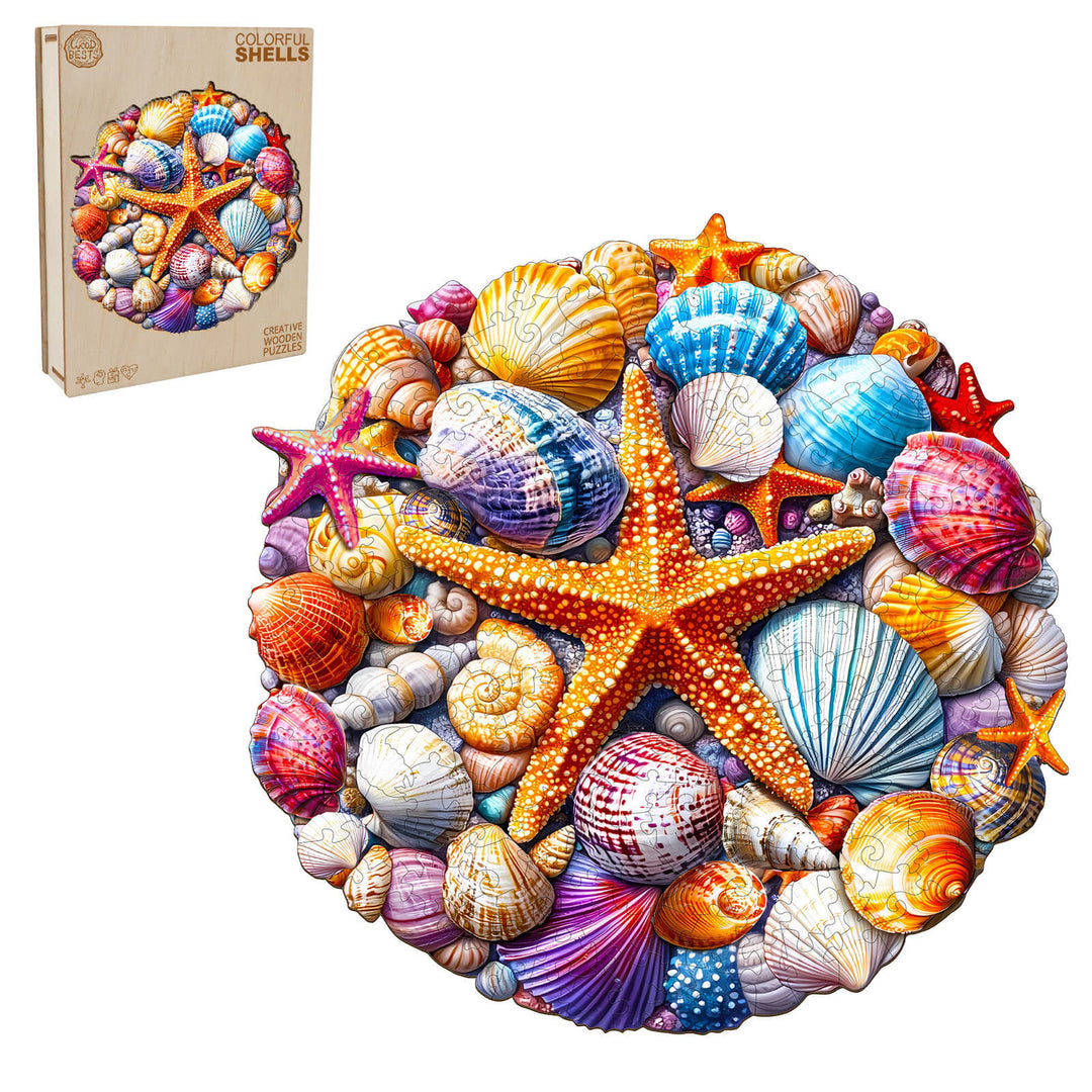 Colorful Shells Wooden Jigsaw Puzzle