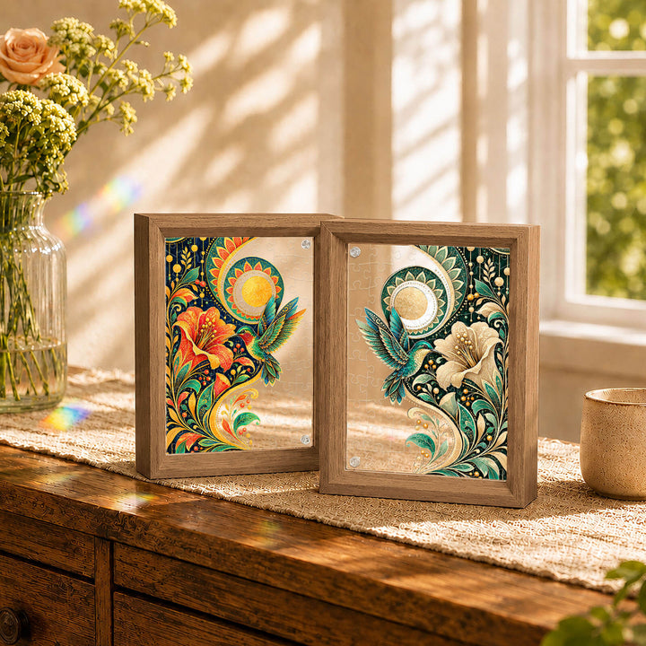 Double-Sided Acrylic Puzzle - Hummingbird Radiance