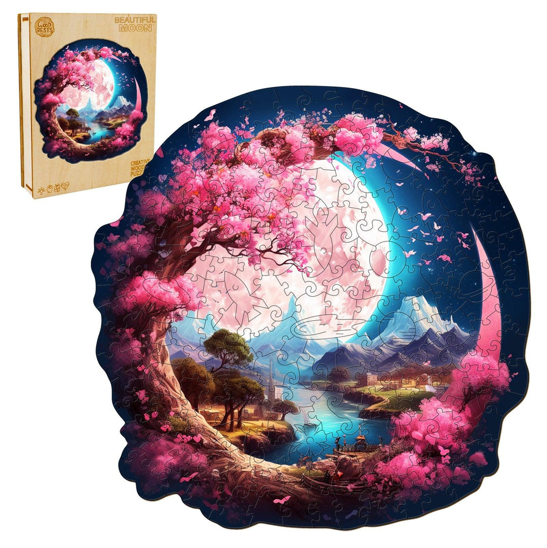 Beautiful Moon Wooden Jigsaw Puzzle-Woodbests