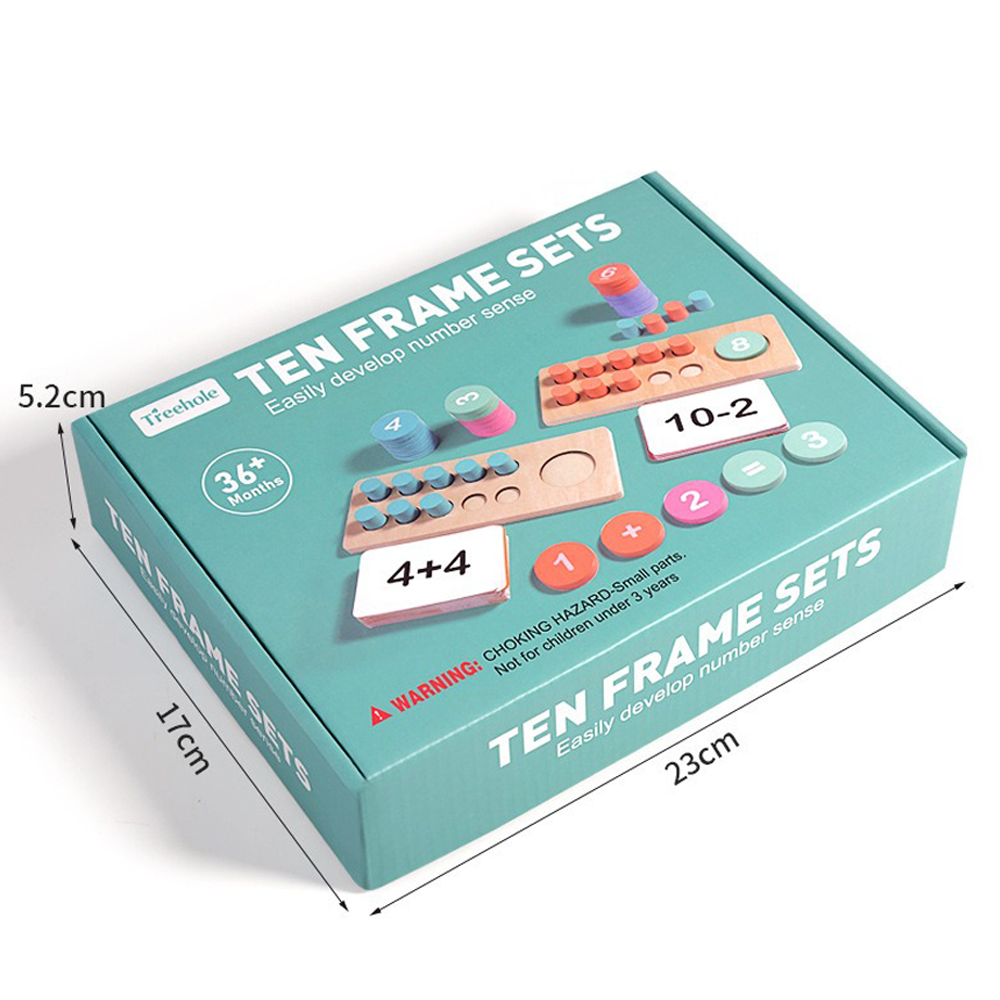 Wooden Children's Tens Digit Addition And Subtraction Math Toy