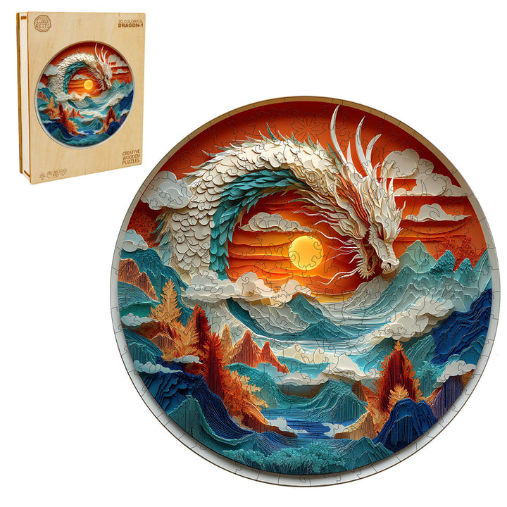 3D Colorful Dragon-1 Wooden Jigsaw Puzzle