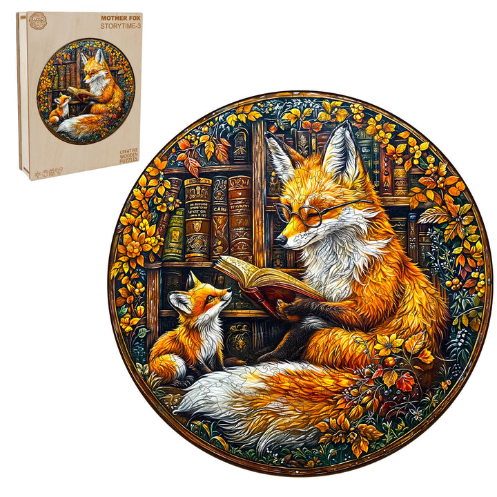 Mother Fox Storytime-3 Wooden Jigsaw Puzzle