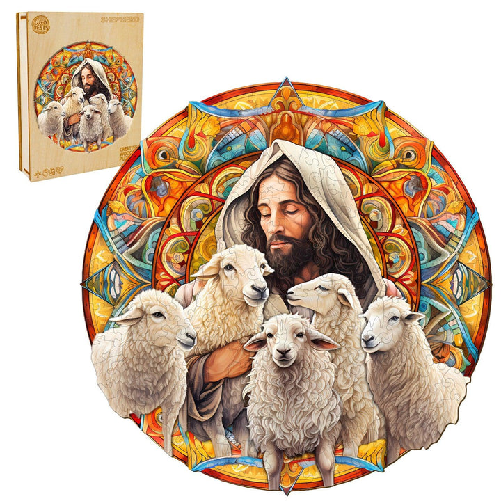 Jesus Shepherd Wooden Jigsaw Puzzle-Woodbests