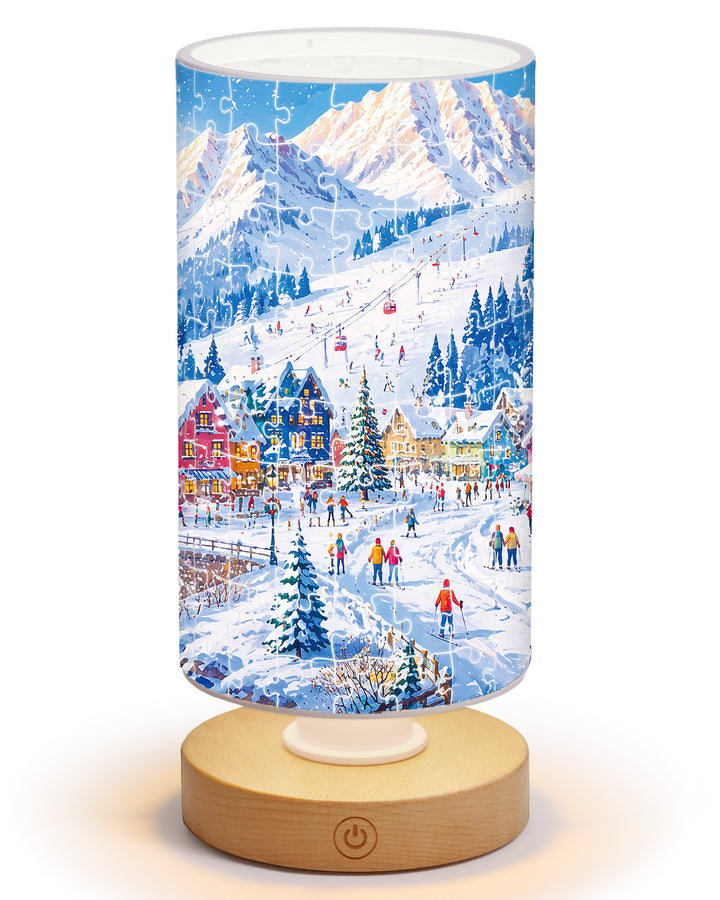 DIY Dimmable Acrylic Puzzle Lamp - Snow Town
