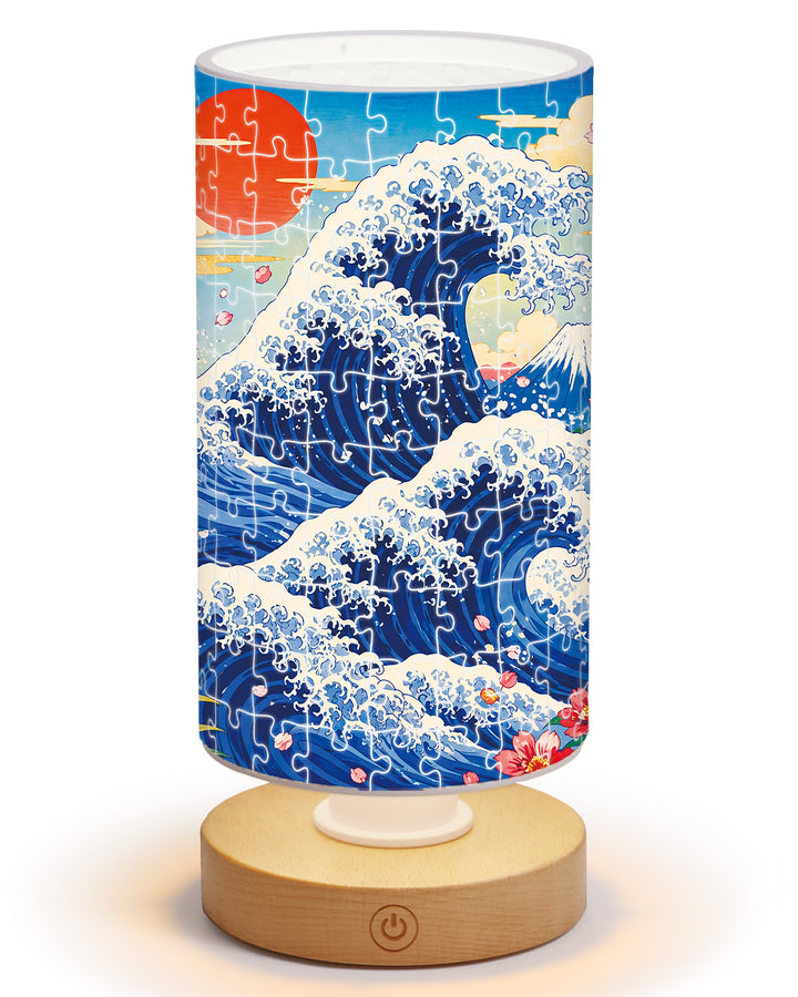 DIY Dimmable Acrylic Puzzle Lamp - Sunset Waves