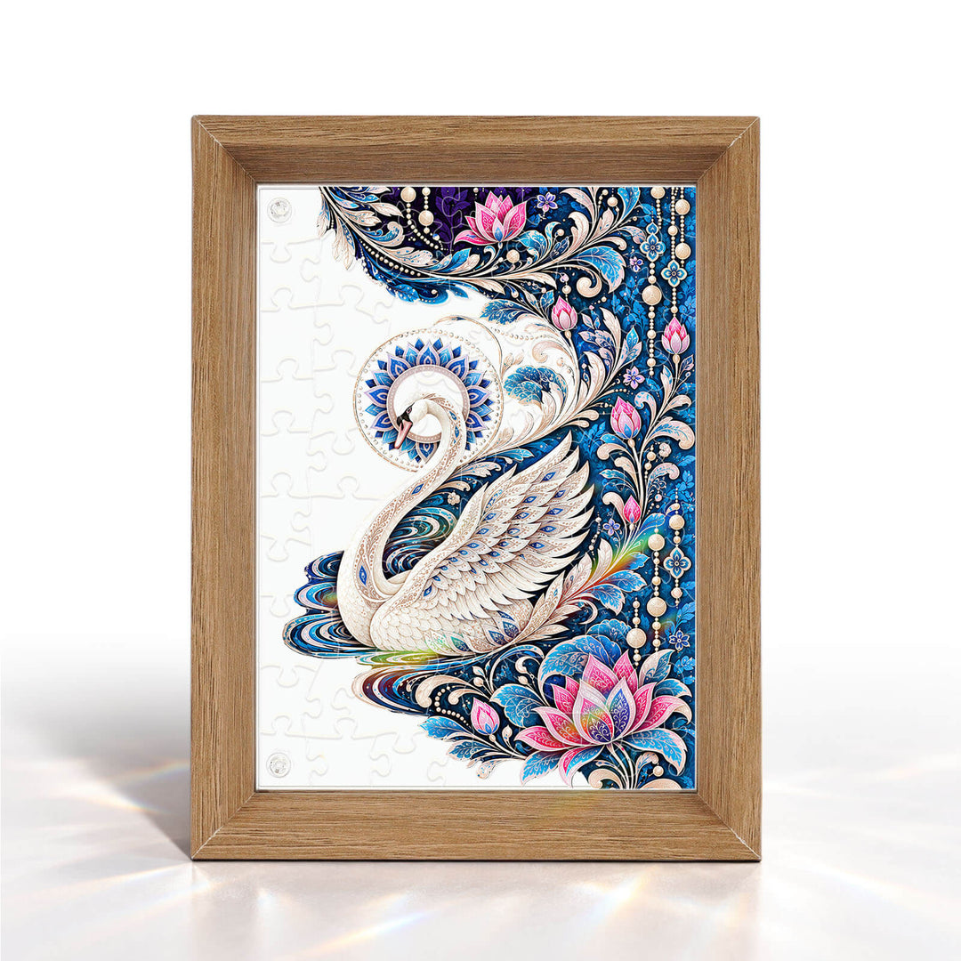 Double-Sided Acrylic Puzzle - Swan Serenity